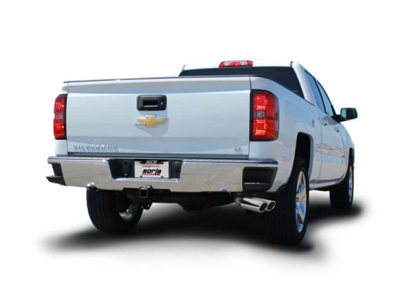 Borla — Borla 14-18 Silv/Sierra C/B Exh ATAK 1500 5.3L V8 AT/MT 2&4WD Ext Cab(78.7) Crew Cab(69.3) 143.5 WB
Cat-Back System - view 2