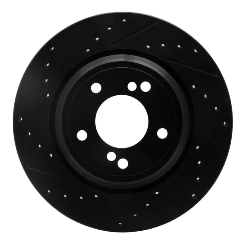 R1 Concepts — R1 00-06 BMW M5 Rear Left Drilled & Slotted Black Brake Rotor
R1 Brake Rotor Drill - view 1