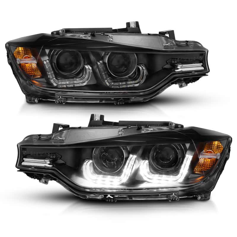 ANZO — ANZO 2012-2015 BMW 3 Series Projector Headlights w/ U-Bar Black
Head Light Set
HdLtSet - view 6