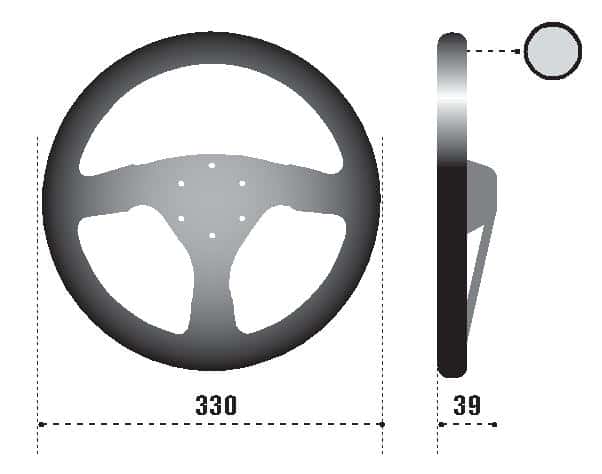 SPARCO — Sparco Steering Wheel 323 Suede Black - view 3