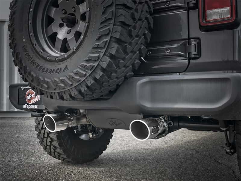 aFe — aFe Rebel Series 2.5in 304 SS Cat-Back Exhaust w/ Polished Tips 2018+ Jeep Wrangler (JL) V6 3.6L
Cat-Back Exhaust - view 6