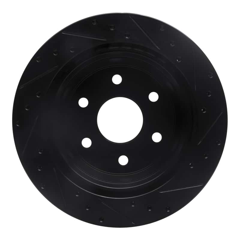 R1 Concepts — R1 00-14 Cadillac Escalade EXT Rear Left Drilled & Slotted Black Brake Rotor
R1 Brake Rotor Drill - view 5