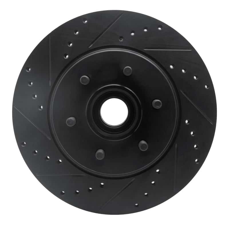 R1 Concepts — R1 04-08 Ford F-150 RWD Front Left Drilled & Slotted Black Brake Rotor
R1 Brake Rotor Drill - view 1