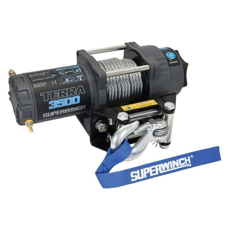 Superwinch — Superwinch 3500 LBS 12V DC 7/32 in x 32 ft Steel Rope Terra 3500 Winch - Gray Wrinkle - view 13
