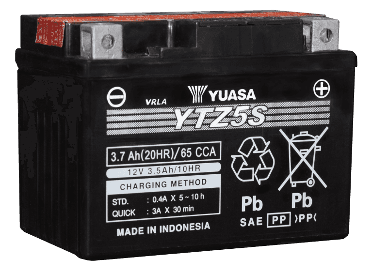 Yuasa Battery — Yuasa YTZ5S-BS Maintenance Free AGM 12-Volt Battery w/Bottle - view 2