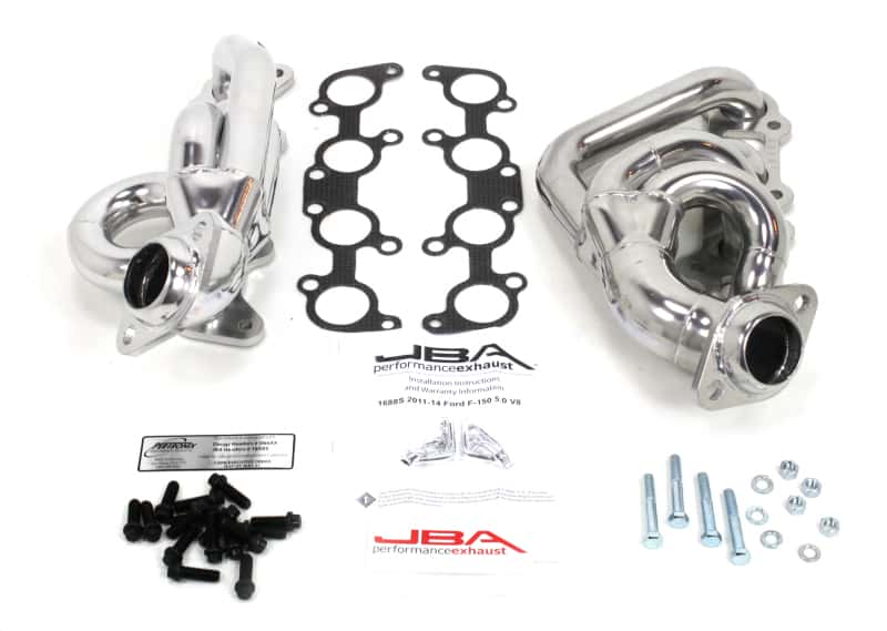 JBA — JBA 11-14 Ford F-150 5.0L Coyote 1-5/8in Primary Silver Ctd Cat4Ward Header
Exhaust Header - view 1