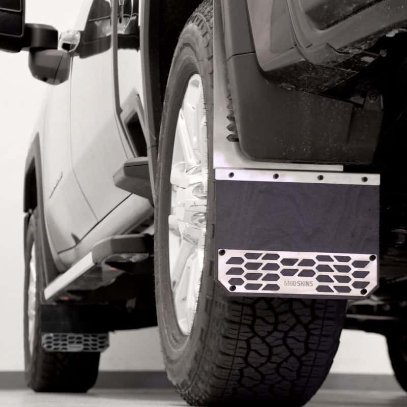 Putco — Putco 10-20 Ram HD - Set of 2 (Fits Classic and New body) Mud Skins - Brushed SS w/ Hex Shield
Mud Flap - view 2