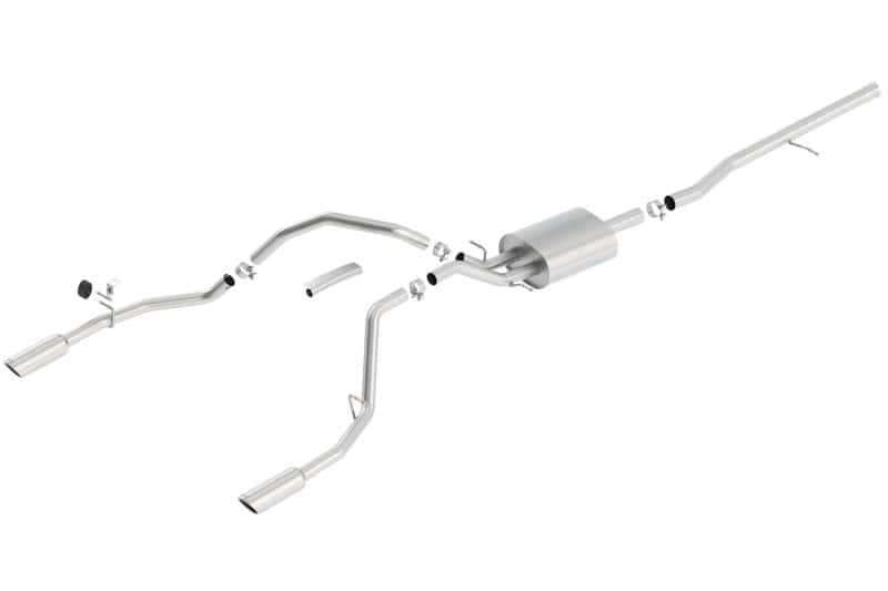 Borla — Borla 14 Silv/Sierra 1500 C/B Touring Exhaust /2.75in in Muffler 2.25inout 4inTIp SS Rear Exit
Cat-Back System
ExhstSysKt - view 3