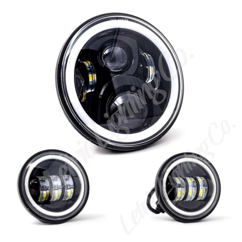 Letric Lighting — Letric Lighting 7in Led Black Full-Halo Indian - view 1