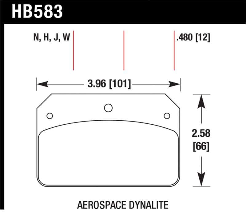 Hawk Performance — Hawk DR-97 Brake Pads for Aerospace Dynalite Caliper w/ 0.218in Center Hole
Disc Brake Pad - view 1