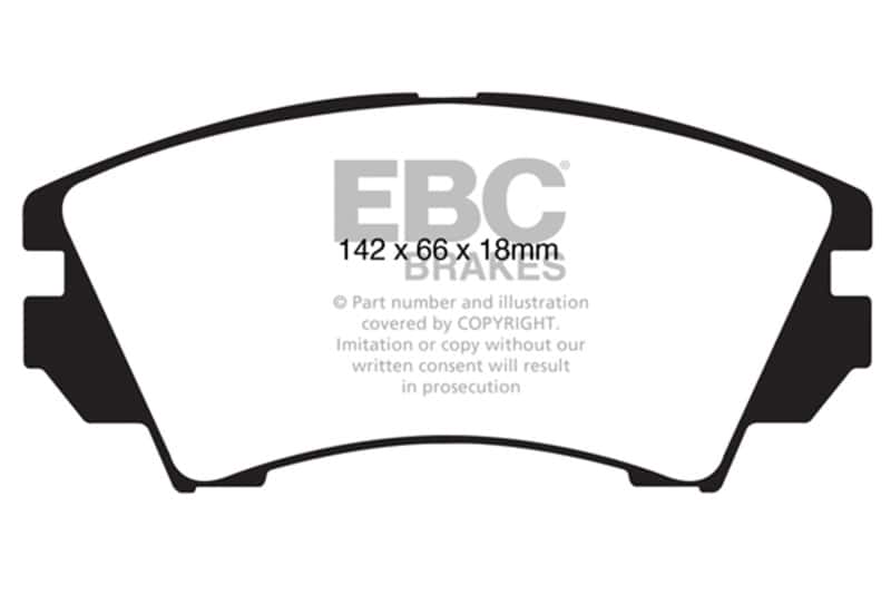 EBC — EBC 10+ Buick Allure (Canada) 3.0 Ultimax2 Front Brake Pads
Disc Brake Pad - view 1