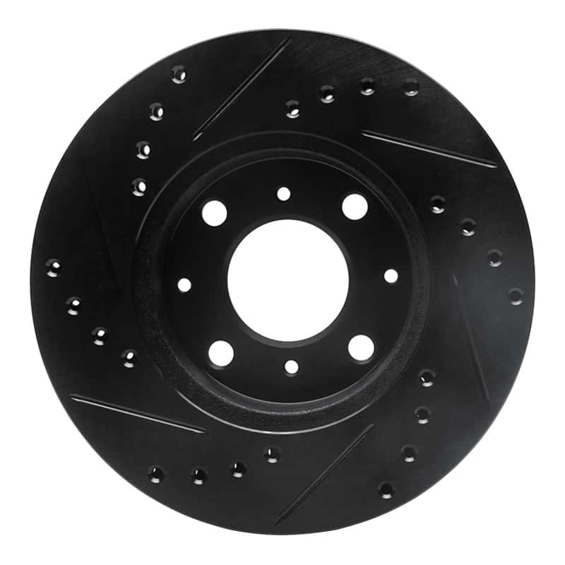 R1 Concepts — R1 86-91 Acura Integra Front Right Drilled & Slotted Black Brake Rotor
R1 Brake Rotor Drill - view 5