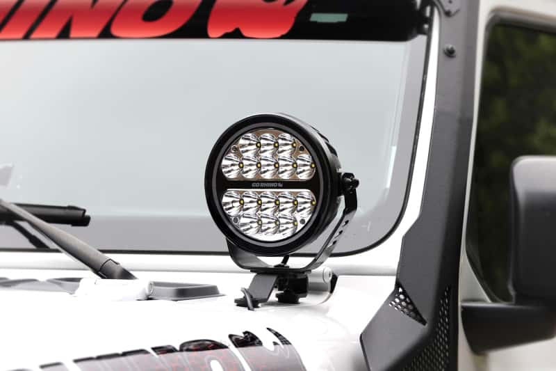 Go Rhino — Go Rhino Xplor Blackout Series Round LED Spot Light Beam w/DRL (Surface/Thread Stud Mnt) 7in. - Blk
BLK-SpotLight W/ DRL - view 4