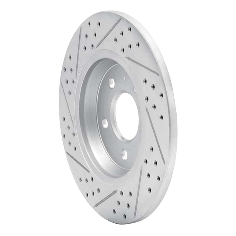R1 Concepts — R1 08-25 Audi A4 (USA/Canada) Rear Right Drilled & Slotted Geo-Carbon Rotor - view 4