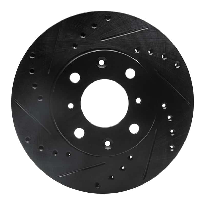 R1 Concepts — R1 86-91 Acura Integra Front Left Drilled & Slotted Black Brake Rotor
R1 Brake Rotor Drill - view 1