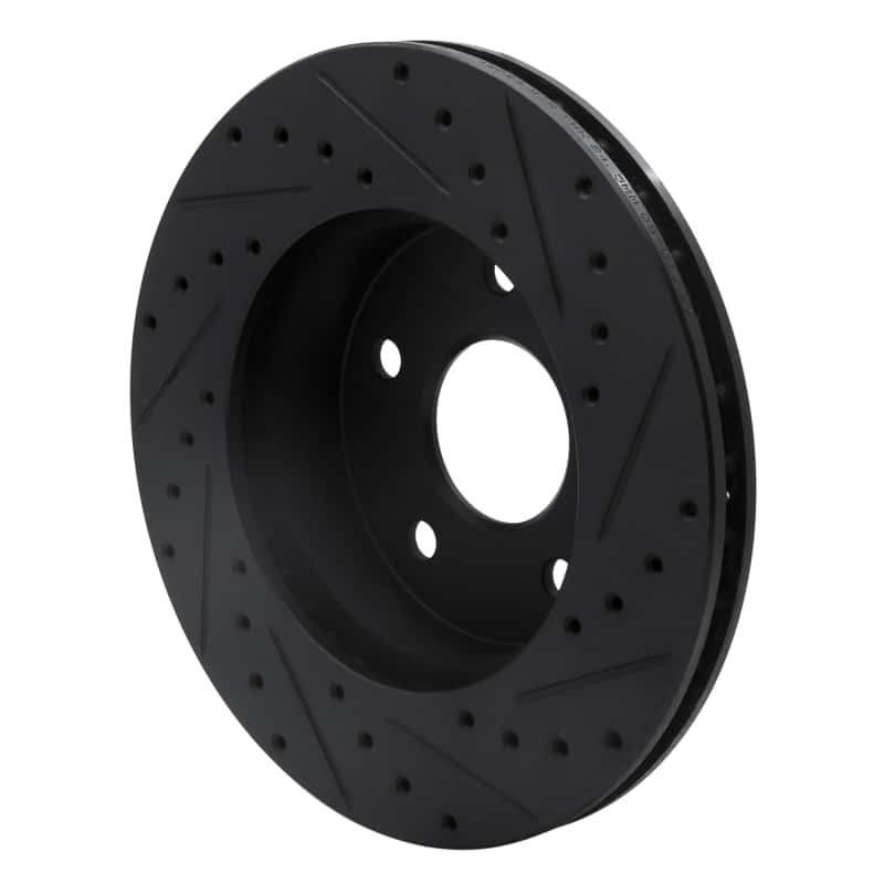 R1 Concepts — R1 99-04 Jeep Grand Cherokee Front Left Drilled & Slotted Black Brake Rotor
R1 Brake Rotor Drill - view 4