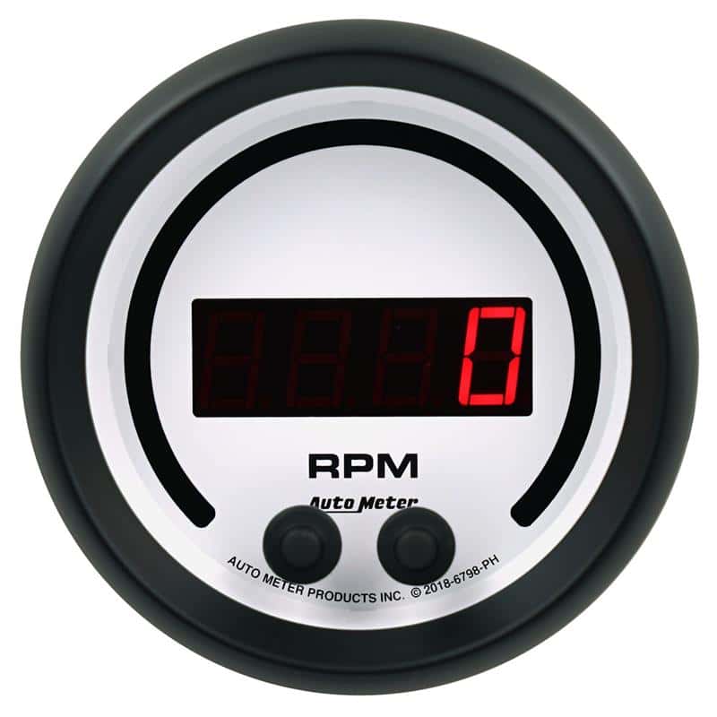 AutoMeter — Autometer 85.7mm White 0-16K RPM Tachometer Phantom Elite Digital Gauge - view 2