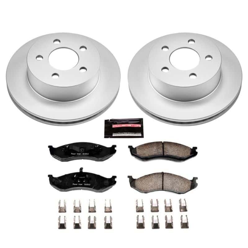 PowerStop — Power Stop 99-01 Jeep Cherokee Front Z17 Evolution Geomet Coated Brake Kit - view 1