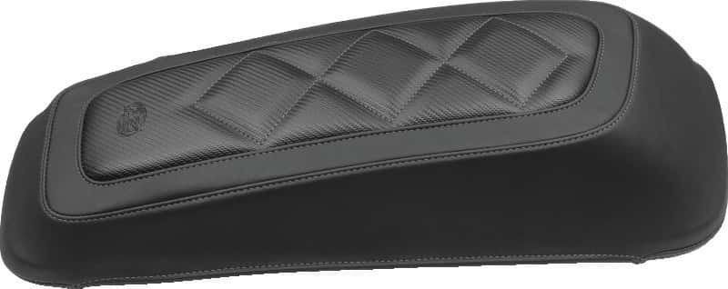 Mustang Motorcycle — Mustang 08-21 Harley FL Touring Saddlebag Lid Covers w/Black Pearl Studs- Black - view 2