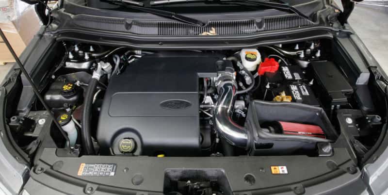 Spectre — Spectre 11-19 Ford Explorer V6-3.5L F/I Air Intake Kit - Polished Aluminum w/Red Filter
Spectre Air Intake K
Air Intake System - view 4