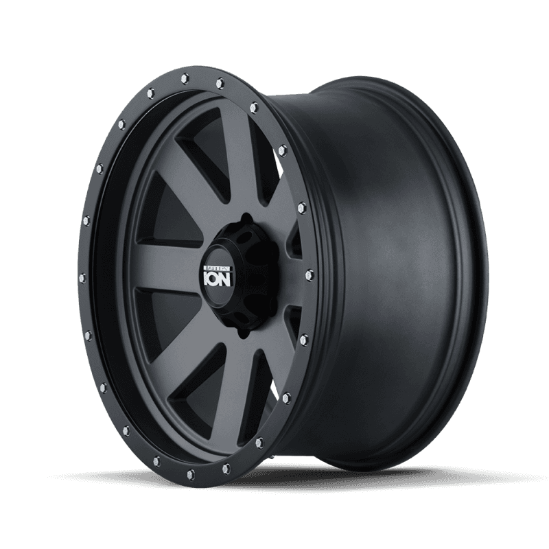 ION Wheels — ION Type 134 18x10 / 5x139.7 BP / -19mm Offset / 108mm Hub Matte Gunmetal/Black Beadlock Wheel - view 4