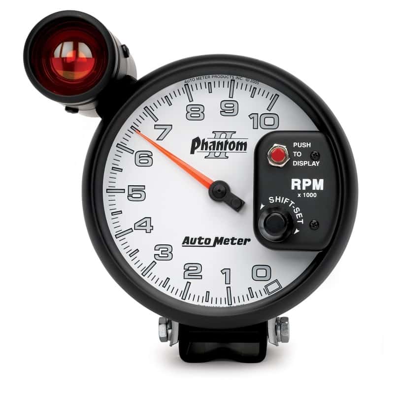 AutoMeter — Autometer 5 inch Pedestal Mount 10000 RPM Shift-Lite Tachometer
5" TACH, 10,000 RPM, - view 1