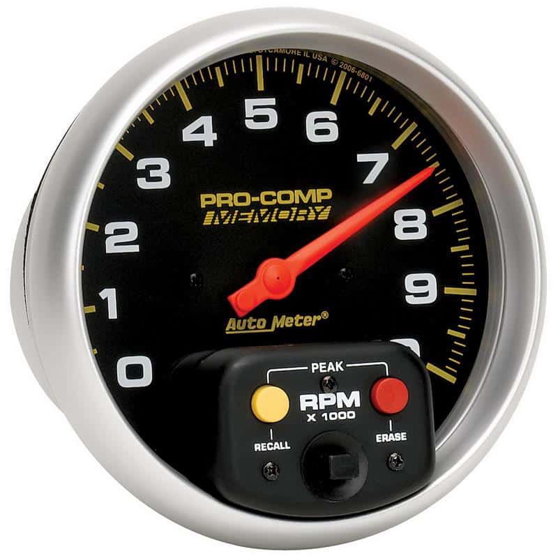AutoMeter — Autometer Pro-Comp 5 inch 10K RPM with Peak Memory In-Dash Tachometer
5" TACH, 10,000 RPM, - view 4