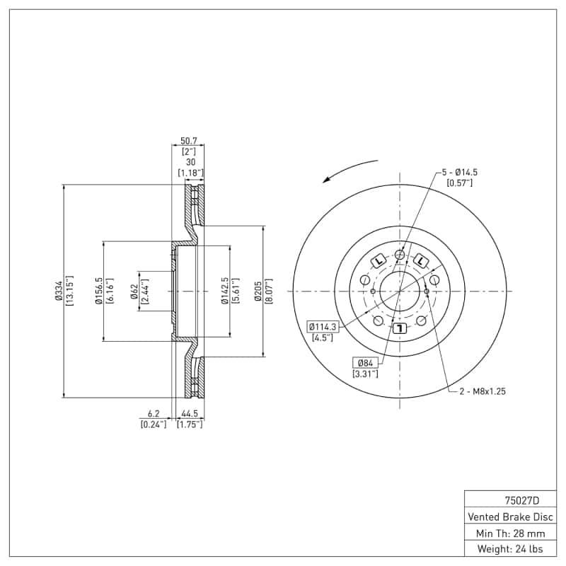 DFC — DFC 09-11 Lexus IS350 Left Front GeoSPEC Coated Rotor
DFC Brake Rotor - view 2