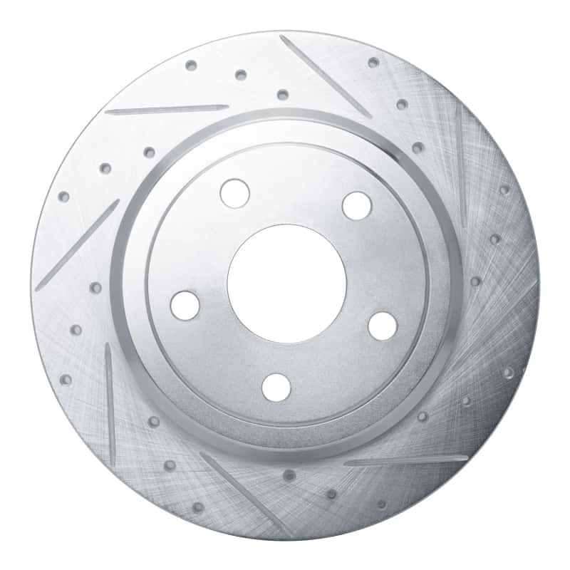 R1 Concepts — R1 2011-2022 Dodge Durango Rear Right Drilled & Slotted Silver Brake Rotor
R1 Brake Rotor Drill - view 1