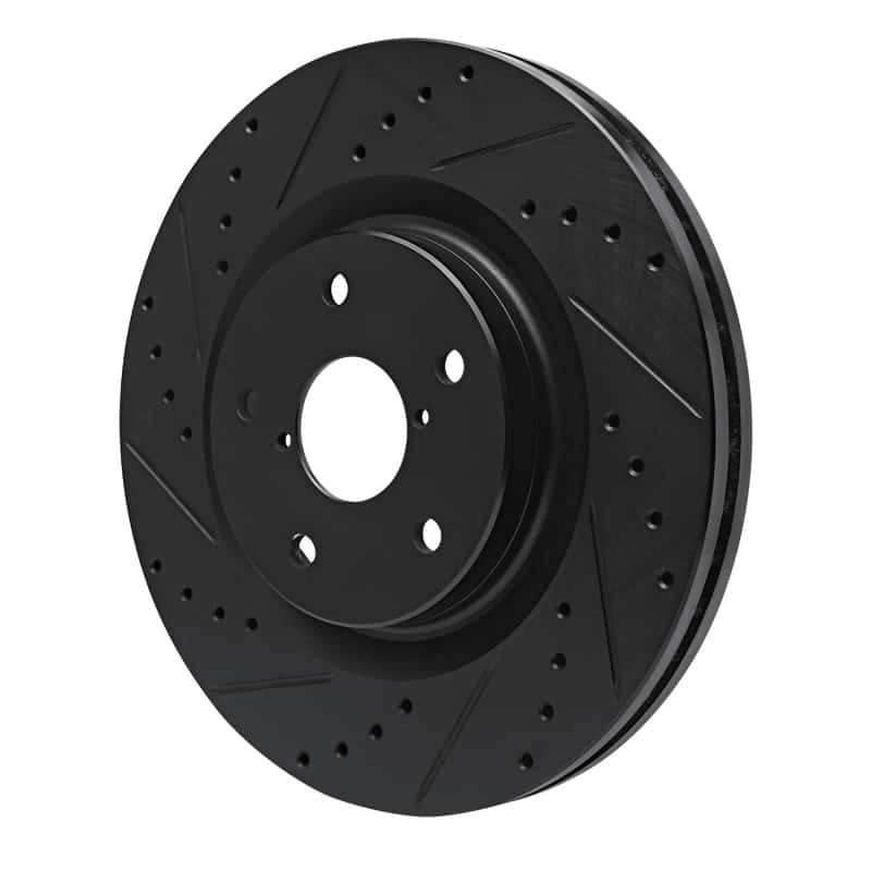 R1 Concepts — R1 20-25 Subaru WRX Front Left Drilled & Slotted Black Brake Rotor
R1 Brake Rotor Drill - view 2
