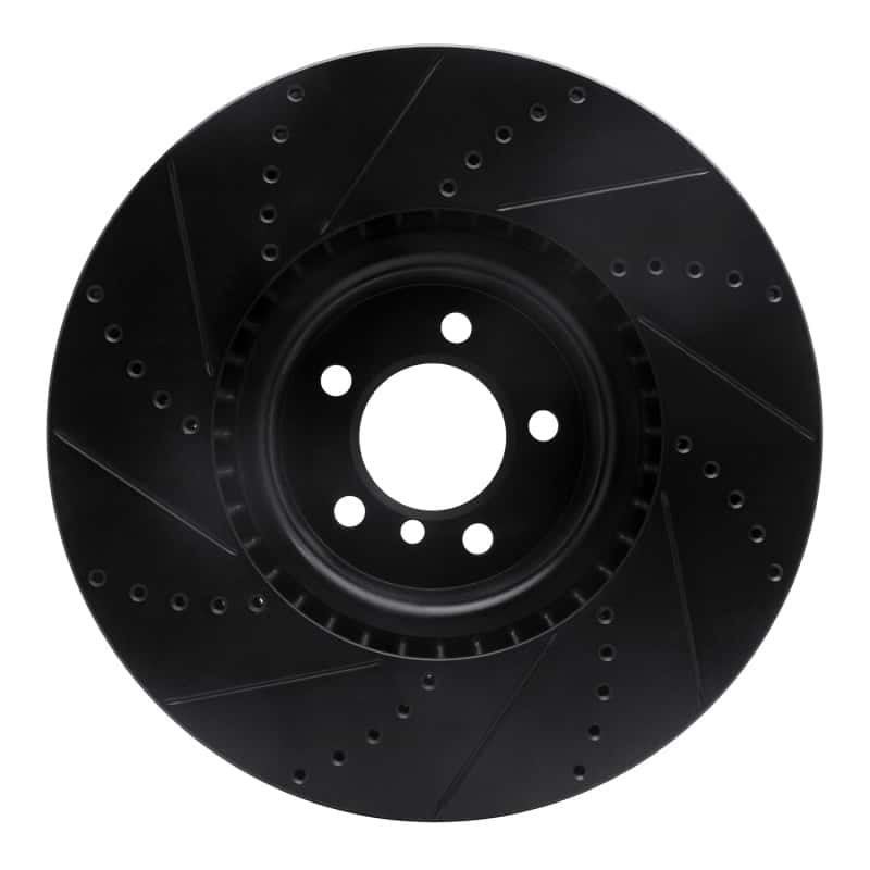 R1 Concepts — R1 10-12 Land Rover Range Rover Front Right Drilled & Slotted Black Brake Rotor
R1 Brake Rotor Drill - view 5