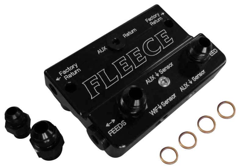 Fleece Performance — Fleece Performance 10-12 Dodge 6.7L Cummins 4th Gen Fuel Distribution Block
Fuel Ln Junc. Block - view 1