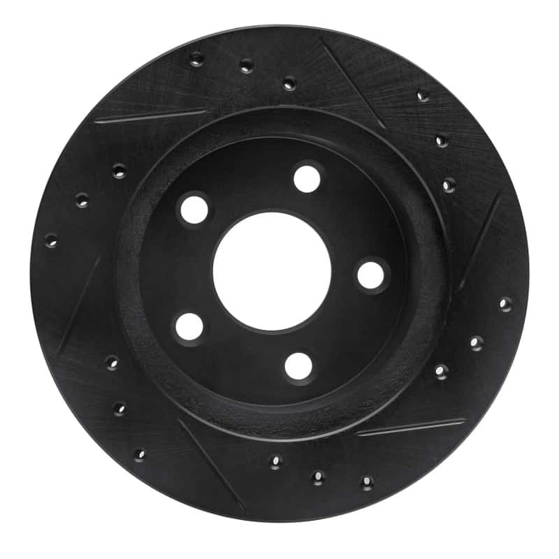 R1 Concepts — R1 93-98 Ford Thunderbird Rear Left Drilled & Slotted Black Brake Rotor
R1 Brake Rotor Drill - view 5