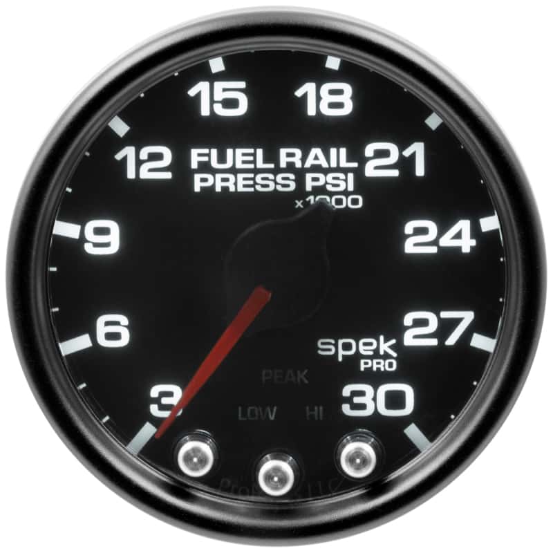 AutoMeter — Autometer Spek-Pro Gauge Rail Press 2 1/16in 30Kpsi Stepper Motor W/Peak & Warn Blk/Smoke/Blk
GA 2" RAILP BSB SPEK - view 2
