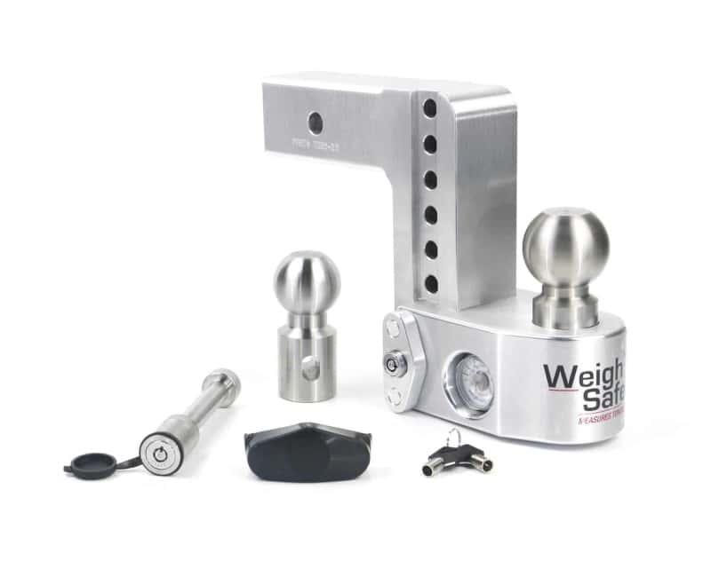 Weigh Safe — Weigh Safe 6in Drop Hitch w/Built-in Scale & 2.5in Shank (10K/18.5K GTWR) w/WS05 - Aluminum - view 1