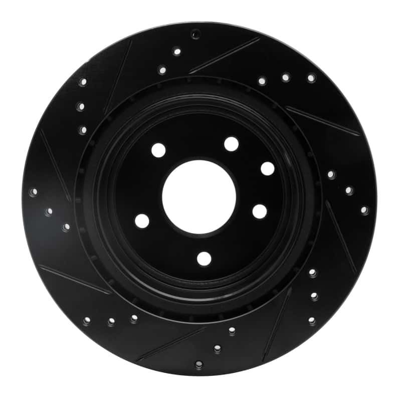 R1 Concepts — R1 05-25 Infiniti EX37 Rear Right Drilled & Slotted Black Brake Rotor
R1 Brake Rotor Drill - view 5