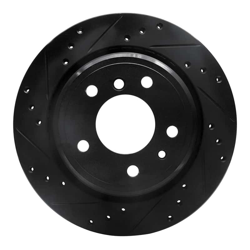 R1 Concepts — R1 91-95 BMW 540I Rear Left Drilled & Slotted Black Brake Rotor
R1 Brake Rotor Drill - view 1