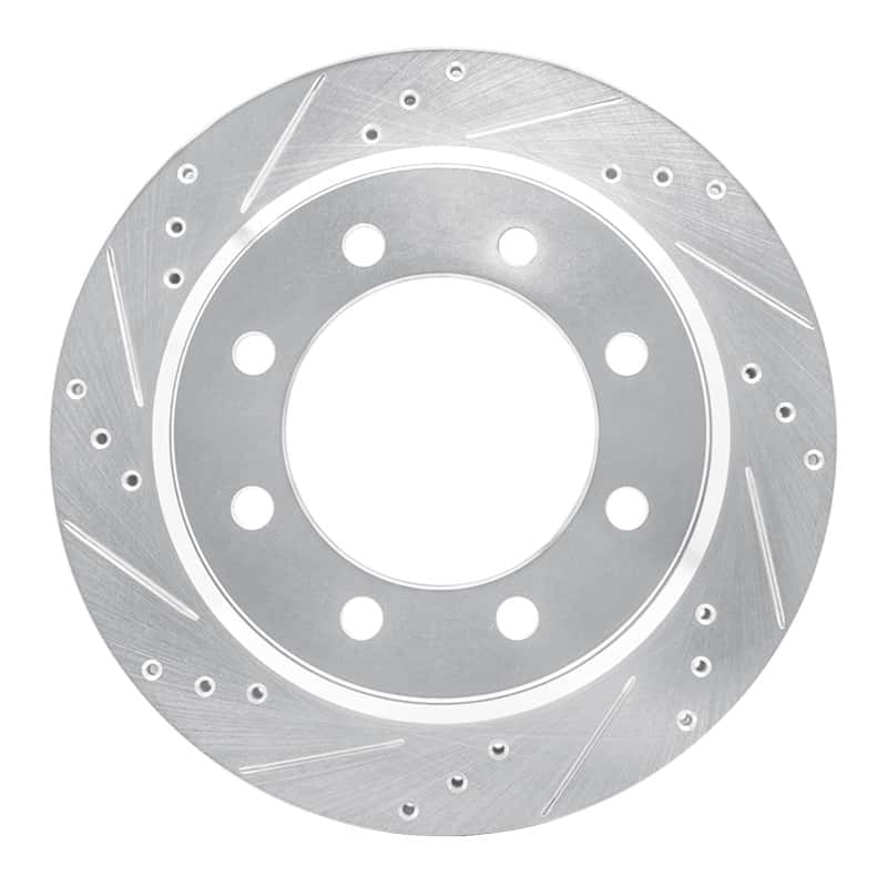 R1 Concepts — R1 08-25 Ford E-150 Rear Left Drilled & Slotted Silver Brake Rotor
R1 Brake Rotor Drill - view 1