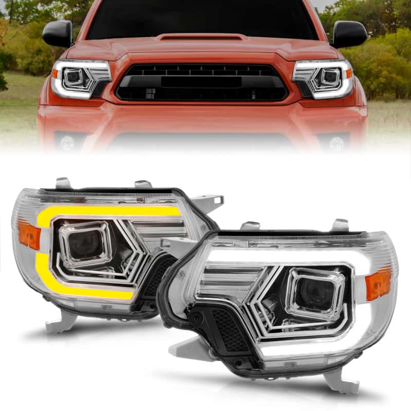 ANZO — ANZO 12-15 Toyota Tacoma Projector Headlights - w/ Light Bar Switchback Chrome Housing
Head Light Set
HdLtSet - view 2