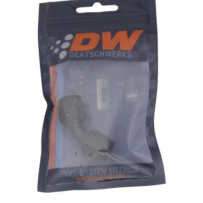 DeatschWerks — DeatschWerks 6AN Flare Female Swivel 45-Degree to 6AN Flare Female Swivel - Anodized Matte Black
Lines & Fittings - view 2