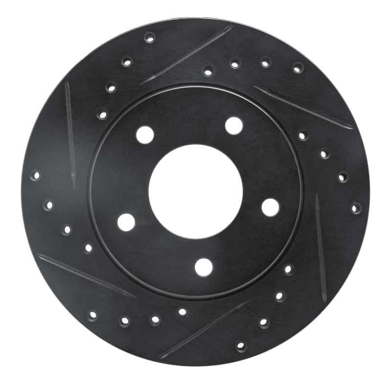R1 Concepts — R1 88-96 Buick Regal Front Left Drilled & Slotted Black Brake Rotor
R1 Brake Rotor Drill - view 1