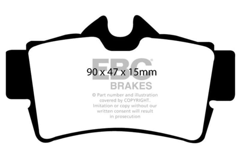 EBC — EBC 94-04 Ford Mustang 4.6 Cobra Yellowstuff Rear Brake Pads
Disc Brake Pad - view 1