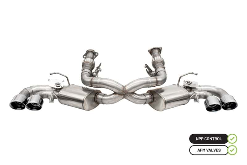 CORSA Performance — Corsa 2020-25 Corvette C8 3in Valved Cat-Back 4.5in Pol Quad Tips - Fits Factory Perf Exhaust w/ AFM
Exhaust - view 3