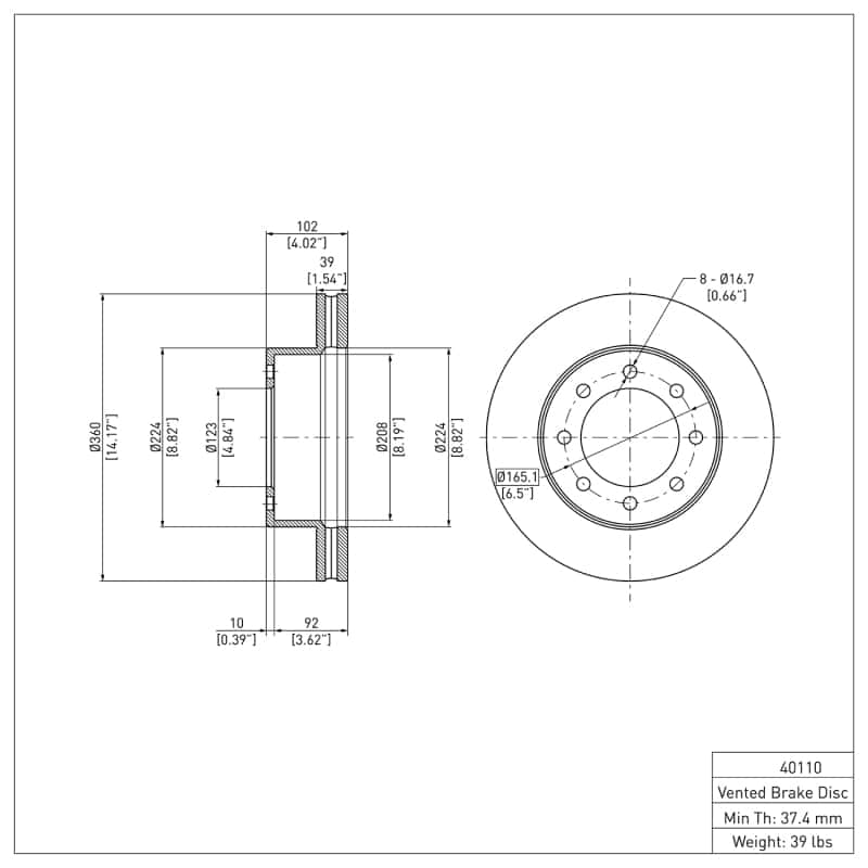 DFC — DFC 09-25 Dodge Ram 3500 Front GeoSPEC Coated Rotor
DFC Brake Rotor - view 6
