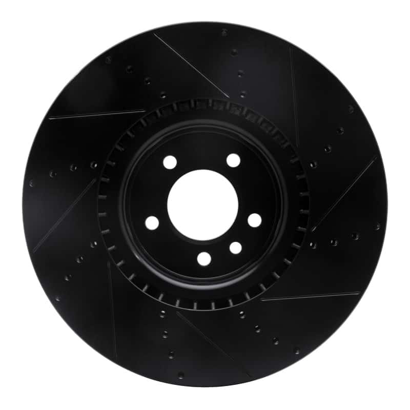 R1 Concepts — R1 2010-2017 Land Rover Range Rover Front Left Drilled & Slotted Black Brake Rotor
R1 Brake Rotor Drill - view 5