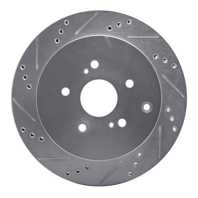 R1 Concepts — R1 09-17 Suzuki Grand Vitara Rear Left Drilled & Slotted Silver Brake Rotor
R1 Brake Rotor Drill - view 1