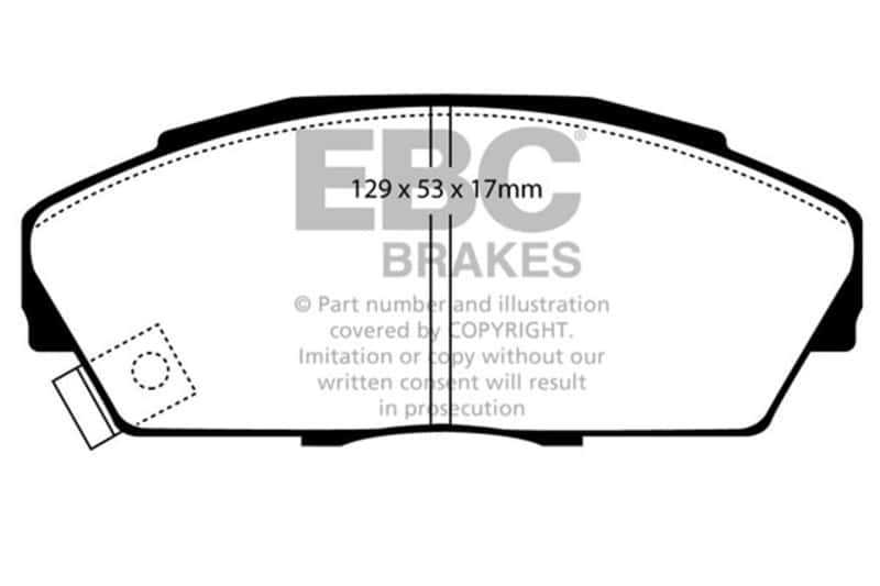 EBC — EBC 92-94 Acura Integra 1.7L V-Tec Bluestuff Front Brake Pads
Disc Brake Pad - view 5