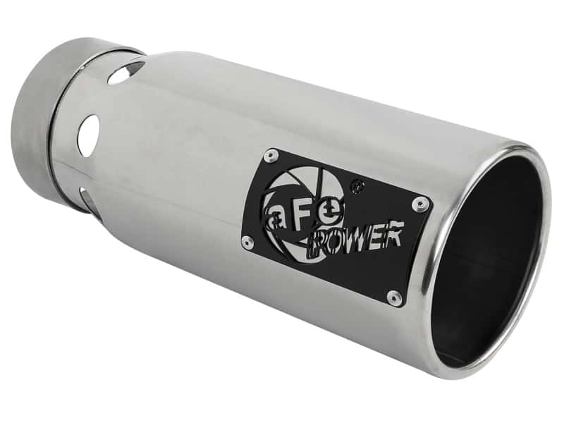 aFe — aFe SATURN 4S 4in SS Intercooled Exhaust Tip - Polished 4in In x 5in Out x 12in L Bolt-On
Exhaust Tip Polished - view 1