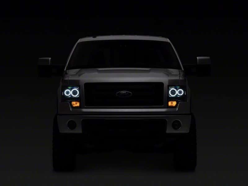 Raxiom — Raxiom 09-14 Ford F-150 Super White LED Halo Projector Headlights- Blk Housing (Clear Lens)
Headlights - view 8