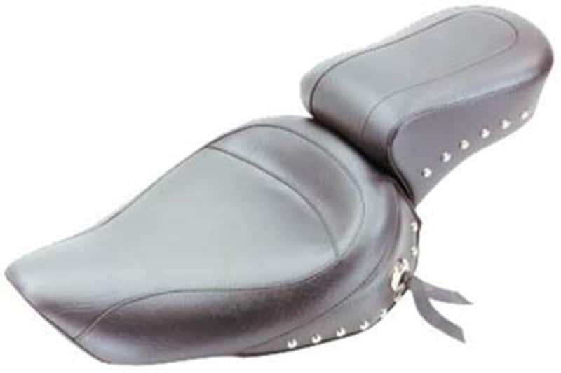 Mustang Motorcycle — Mustang 91-05 Harley Dyna Standard Touring 1PC Seat w/Studs - Black - view 1